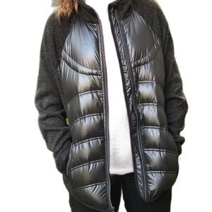 London Fog black down coat